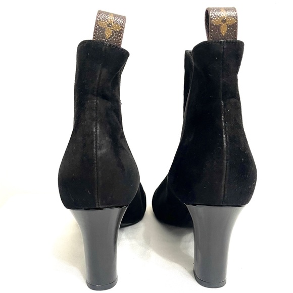 Louis Vuitton Monogram Suede Black Boots Sz. 9 US - Picture 2 of 7